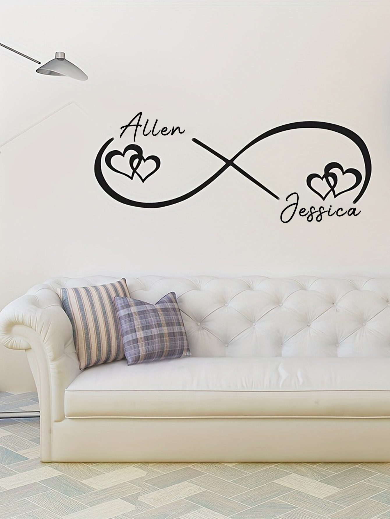 Custom Infinity Heart Wall Sticker